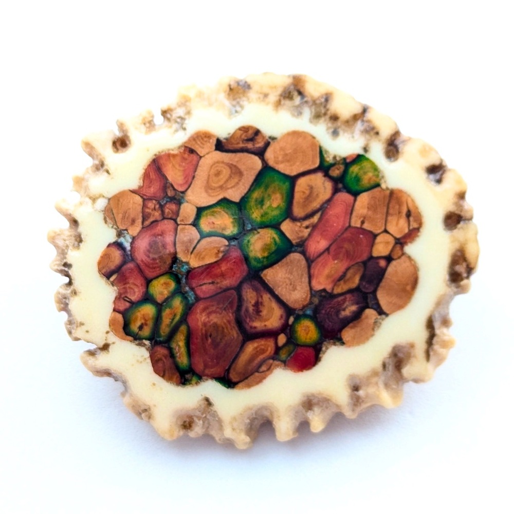 Vintage Scottish Highlands Enamel Brooch Pin